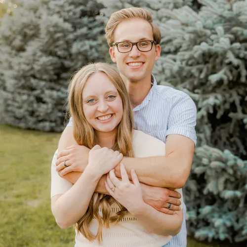 Young couple married